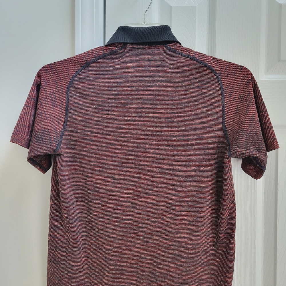 Lululemon Men's Metal Vent Tech Collar Short Sleeve Seamless Polo Shirt Size S - Picture 13 of 15